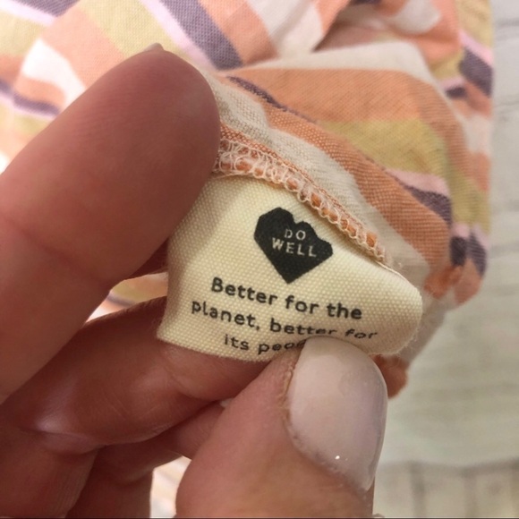 Madewell Courier Rainbow Stripe Button Back Shirt Size XS Style AL977 - Picture 7 of 7